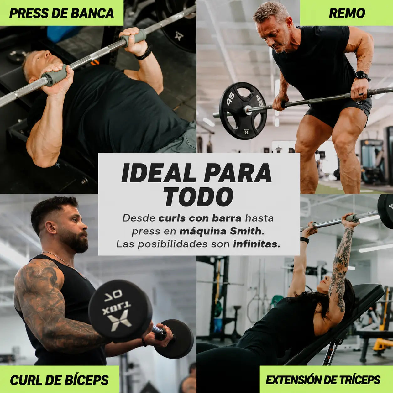 Grips angulados en forma de N